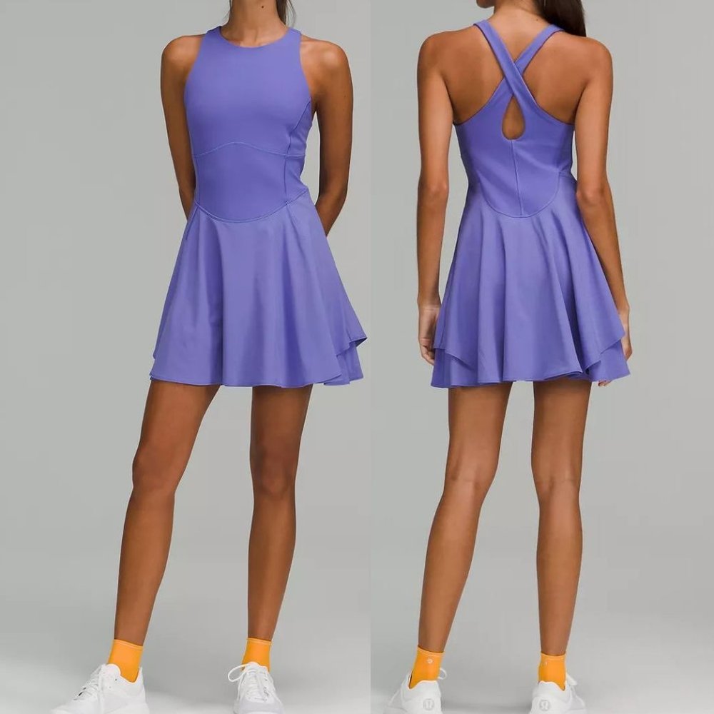 Lululemon Court Crush Dress Charged Indigo sz 8 NEW Women's Athleisure Tennis